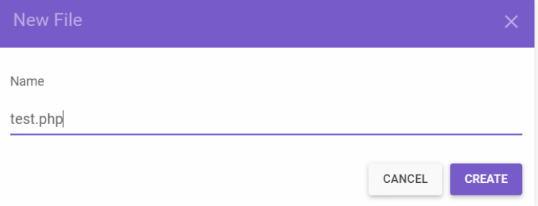 Creating a PHP file
