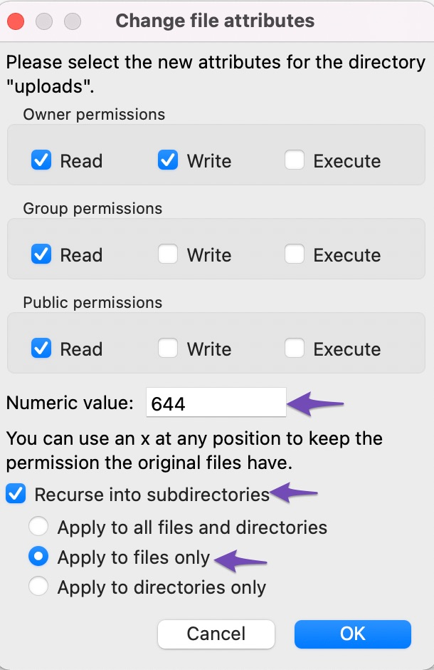 Recurse into subdirectories