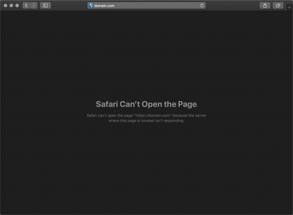 Safari Can't Open the Page